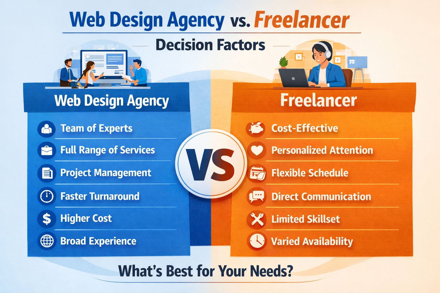 Winnipeg Web Design Agency vs Freelancer decision factors